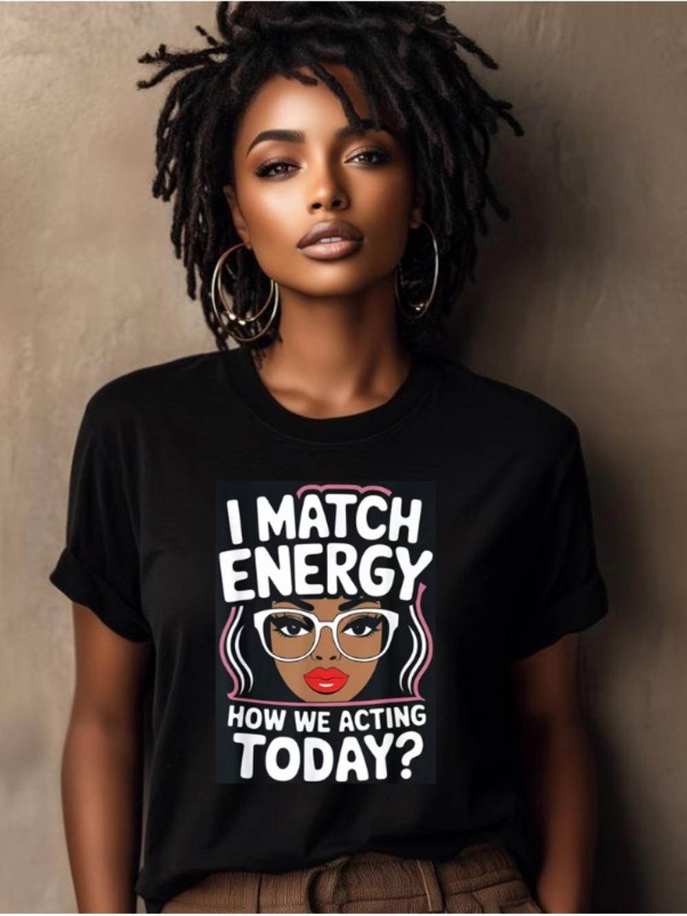 I Match Energy Graphic Tee - Black